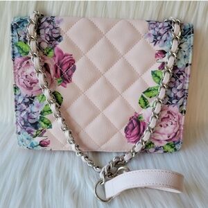 Betsey Johnson Quilted Floral Crossbody Bag